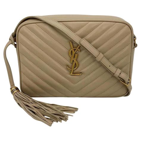 ysl camera bag dark beige|YSL quilted camera bag.